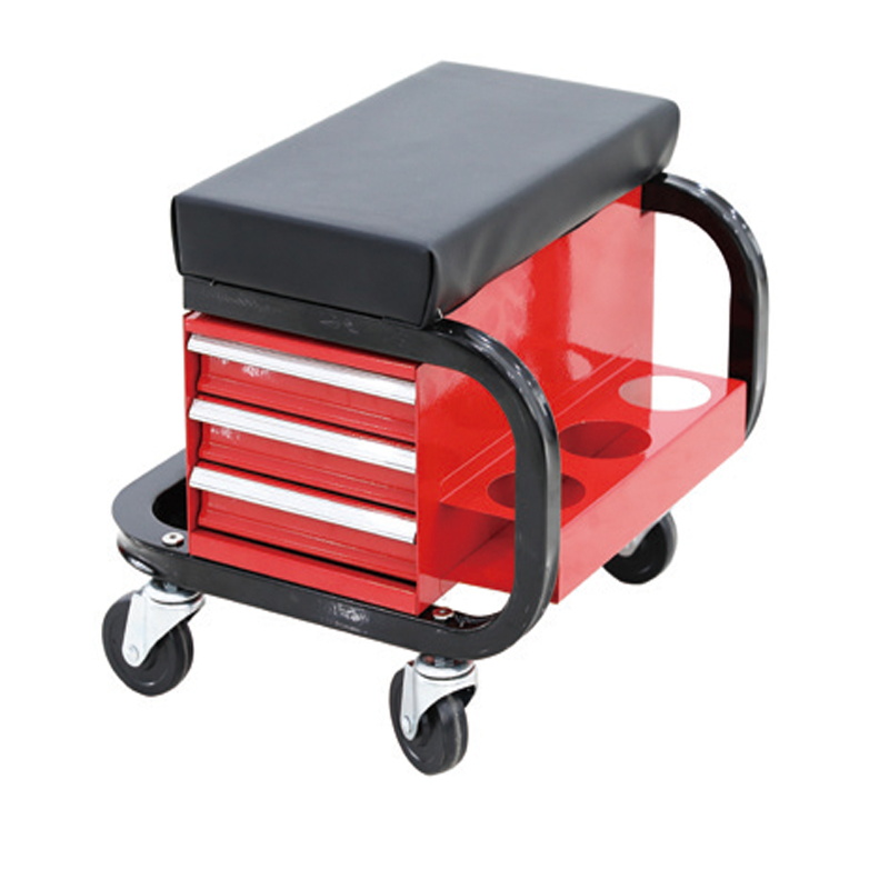 Car seat carseat Automobile repair roller seat with drawer mechanic‘s roller seat mechanic roller seat mechanic seat automotive repairing tool box post mail package online sell pneumatic adjustable seat movable carseat automotive car repairing garage tool
