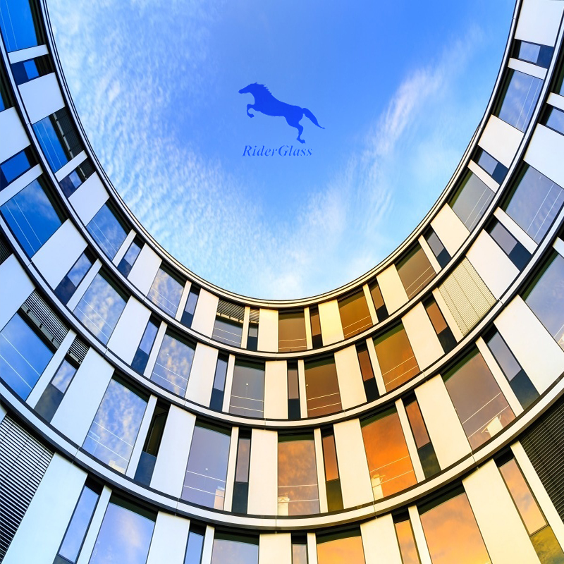 Rider Building curtain exterior glass double curtain wall price glass