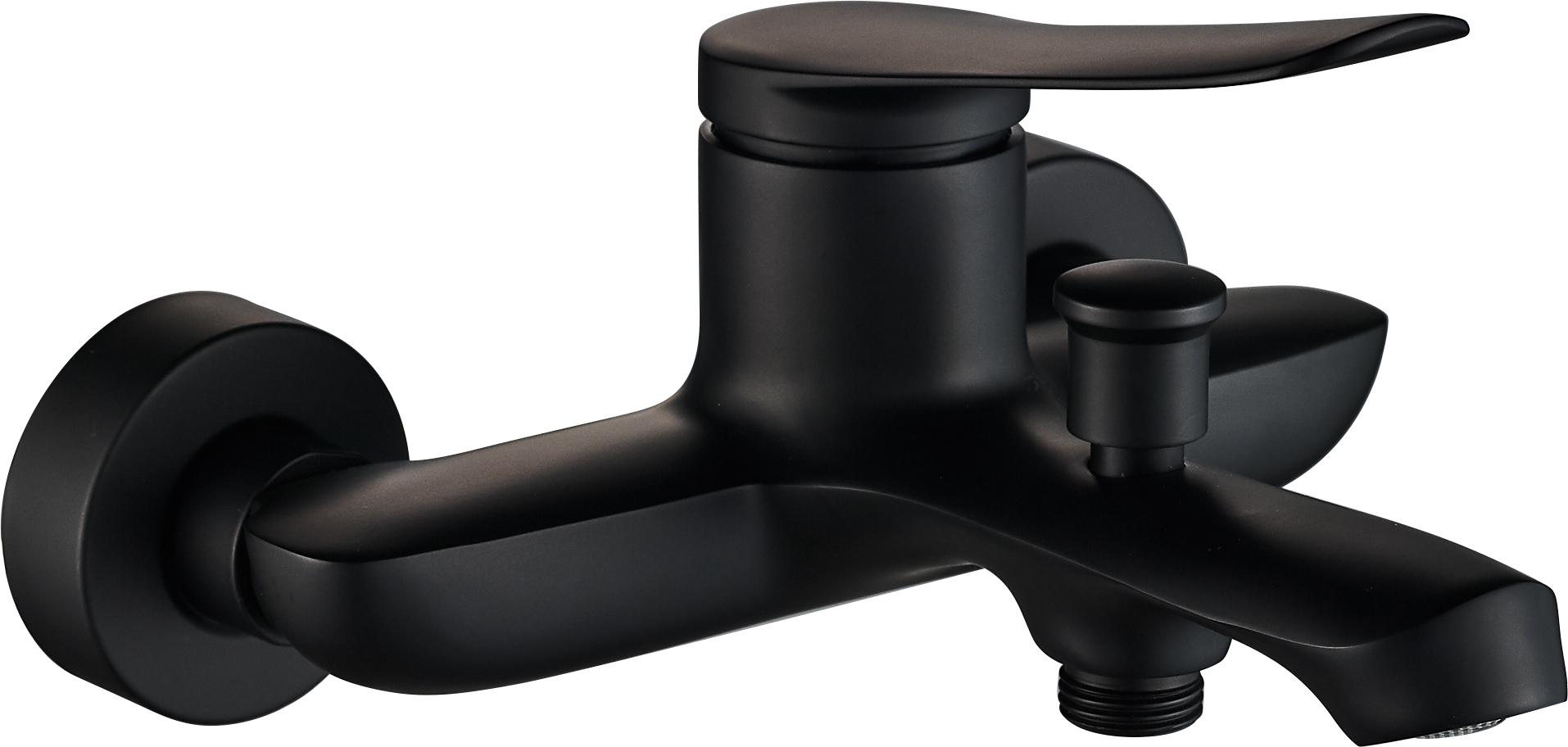 New Single lever spray black painting bathtub faucet