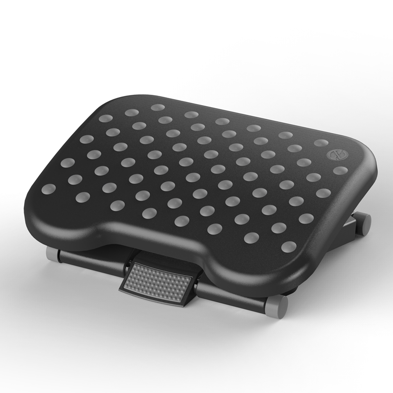 Footrest foot rest with ergonomic design plastic material angle height adjustable