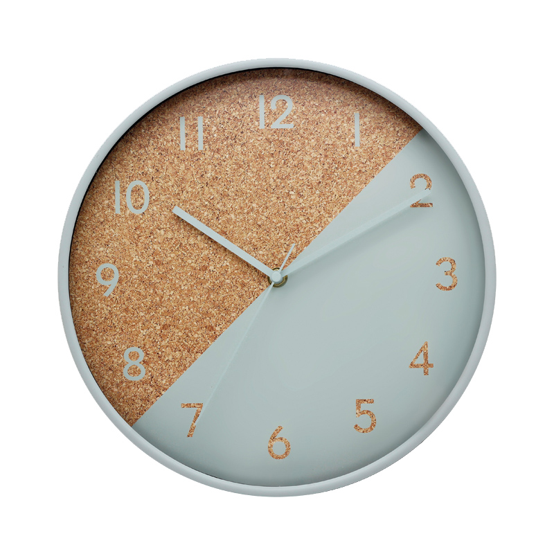 12 inch Round Wall Clocks Plastic Double Color Stitching Design Clocks