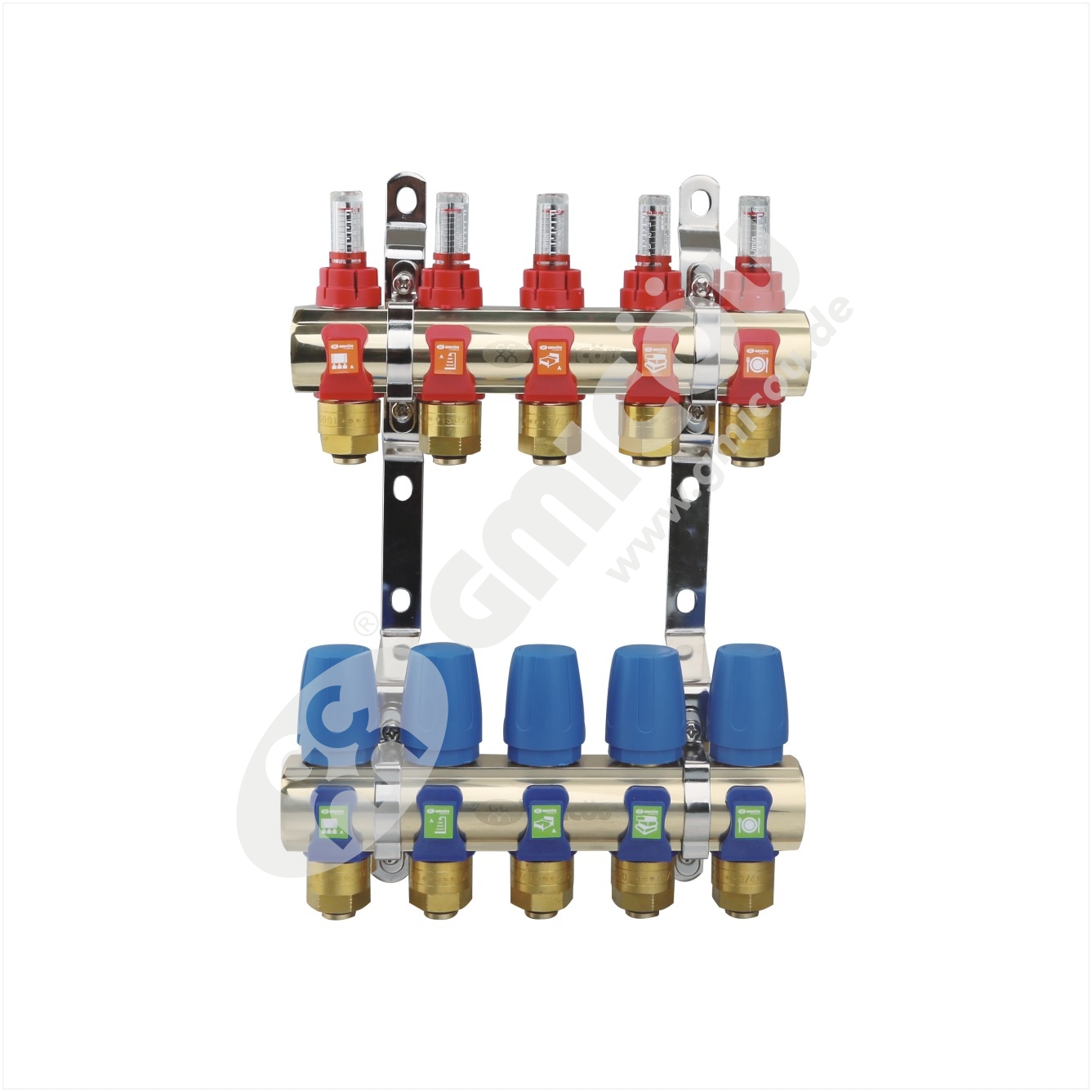 Godiffen Brass manifolds with flow meter