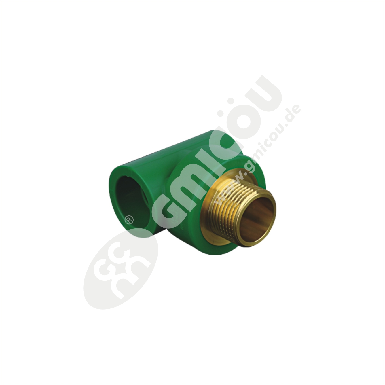 PPR three-way pipe fitting with male thread