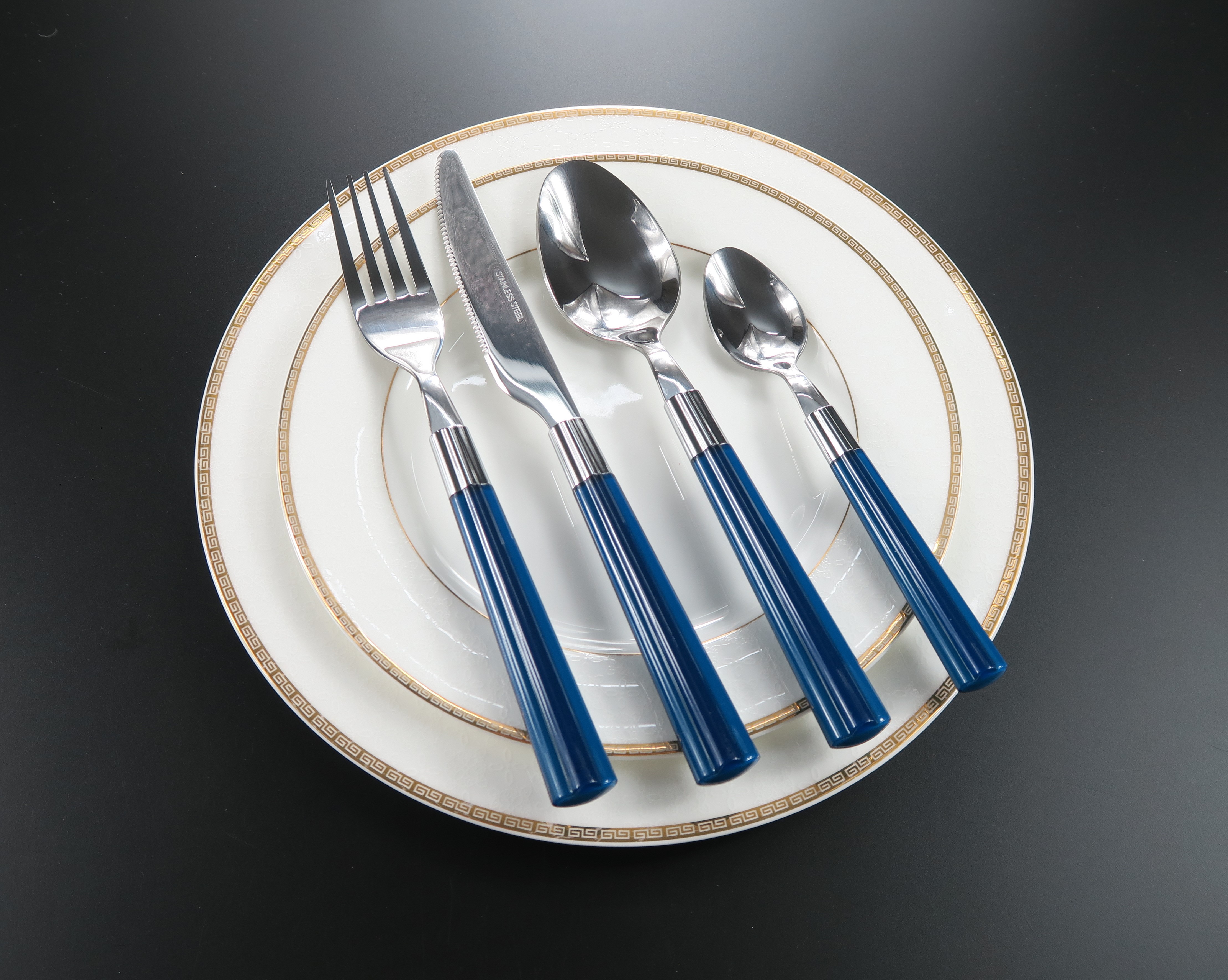 Stainless Steel Cutlery Set with Plastic Handle