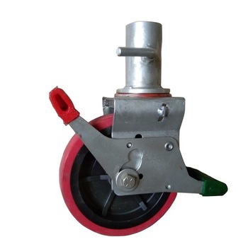 Adjustable heavy duty soild durable mobile scaffolding cart swivel caster wheel with brake