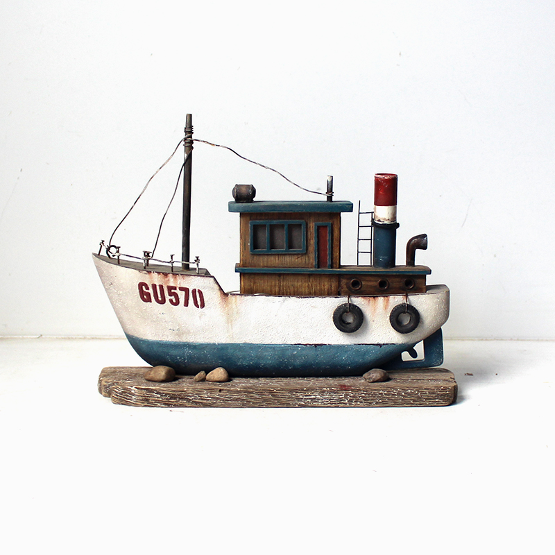 LED wooden boat