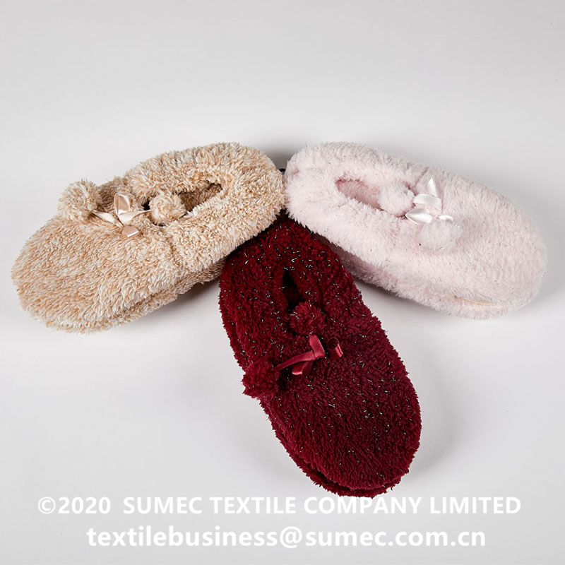 Pom-pom lurex ladys' Slipper sock