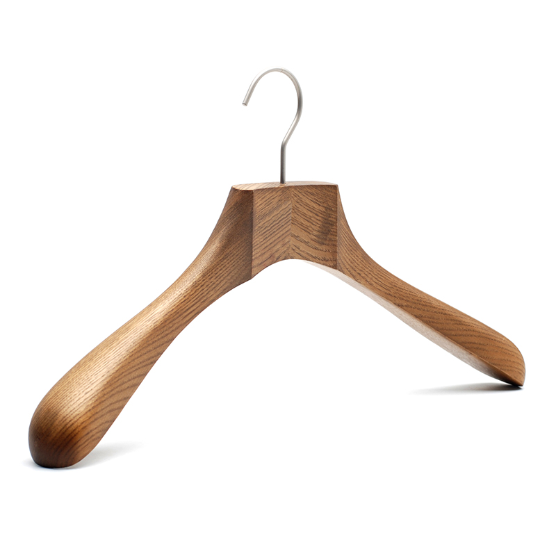 Luxury hanger ash wood cloth hanger factory wooden hanger Custom hanger clothing hanger