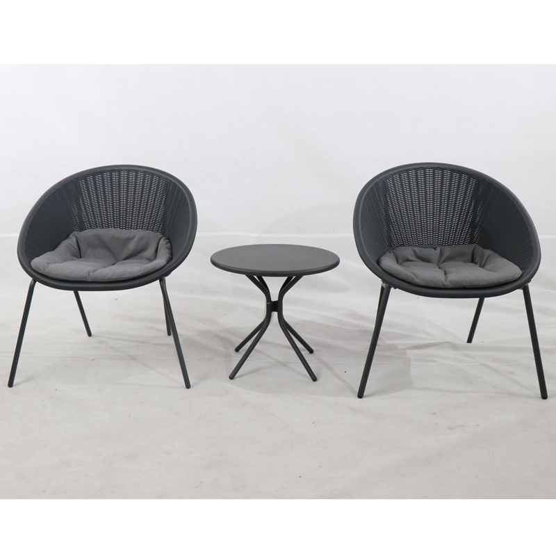 1 Outdoor leisure furniture Courtyard porch steel plastic 3-pc chat set