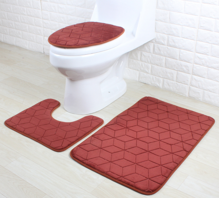 3D fannel bath mat