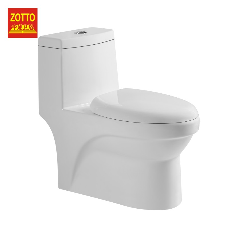 One piece S-trap toilet sanitary ware siphonic wc