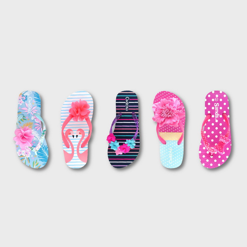 Girls Flip Flops,Pe Sandals,Printed,Strips,Big Bow,,Thongs,Flip Flop,Flipflops,Flipflop ,Beach Sandals, Sandal,Girl,Kids,Kid,Pre-Girls,Senior