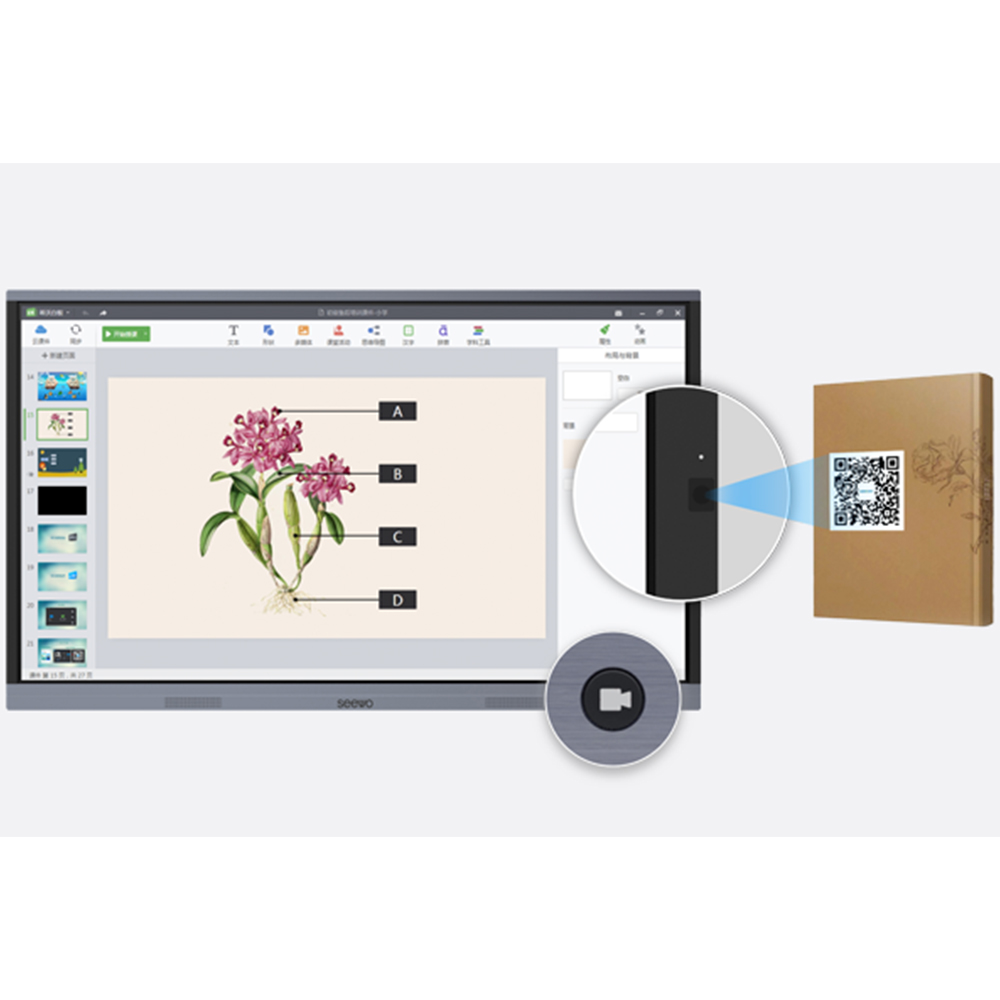 Smart classroom solution all-in-one touch screen interactive smart blackboard electrical teaching aid equipment