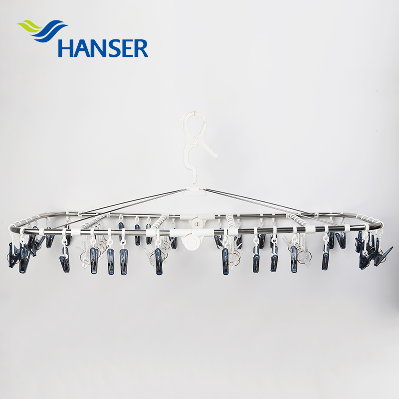 Foldable Stainless Steel Hanger With Pegs