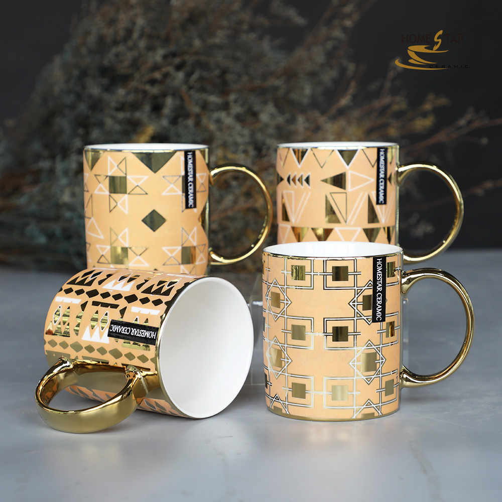 12oz can shape gold electroplate mug