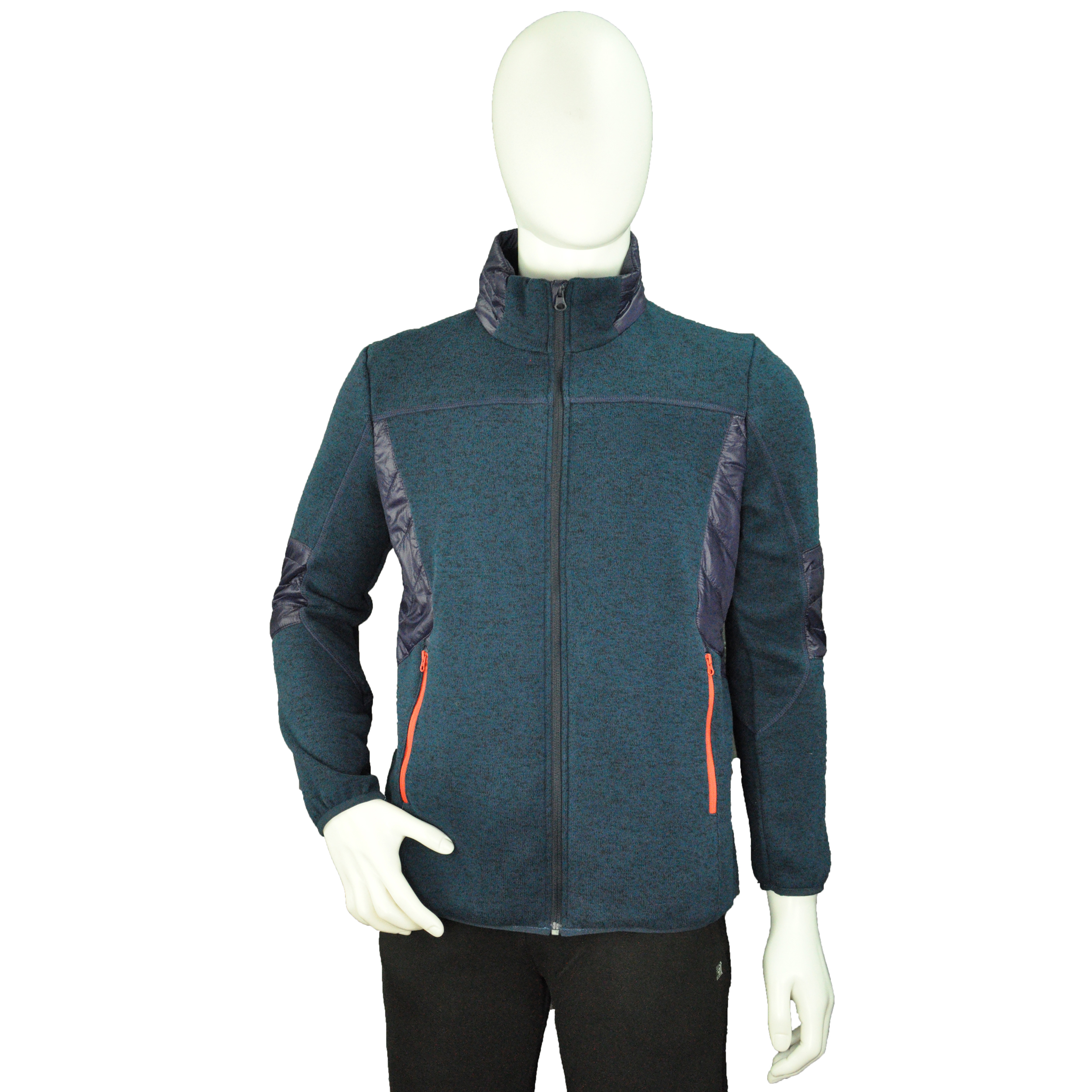 Men's Thermal Yarn-Dyed Sweater-Knit Fleece Joint Cotton Jacket