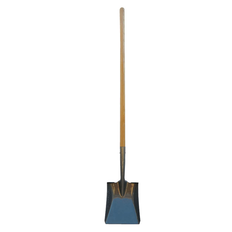 Wood handle shovel