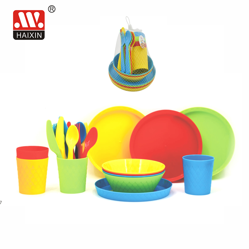 Haixin Pp Bpa Free Tableware Set 24-Piece Dinnerware Set #13432
