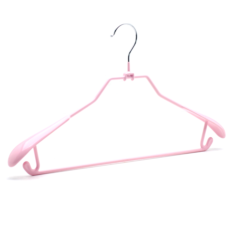 Anti-slip PVC Coated Non Slip Metal Clothes Hanger with locking bar
