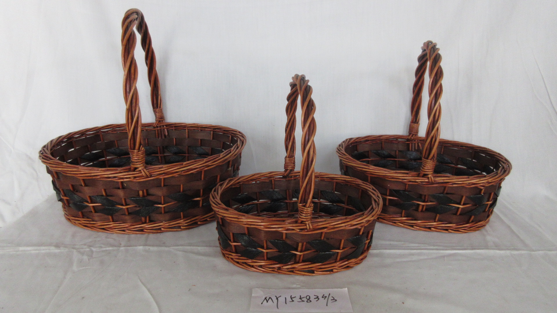Set 3 Willow work basket wicker