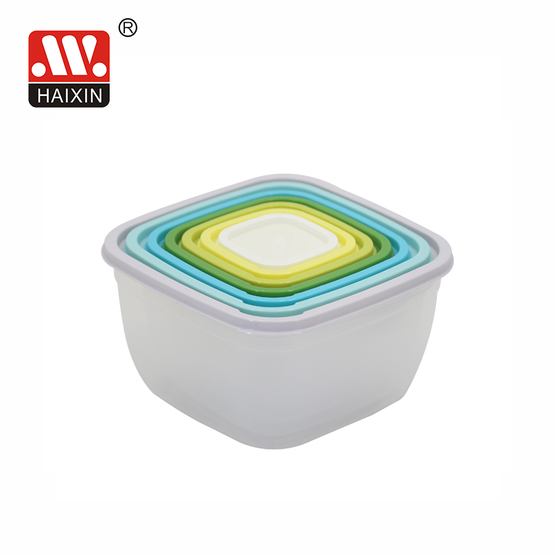 Haixin plastic food container set storage container bpa free item plastic container food box 1.65L