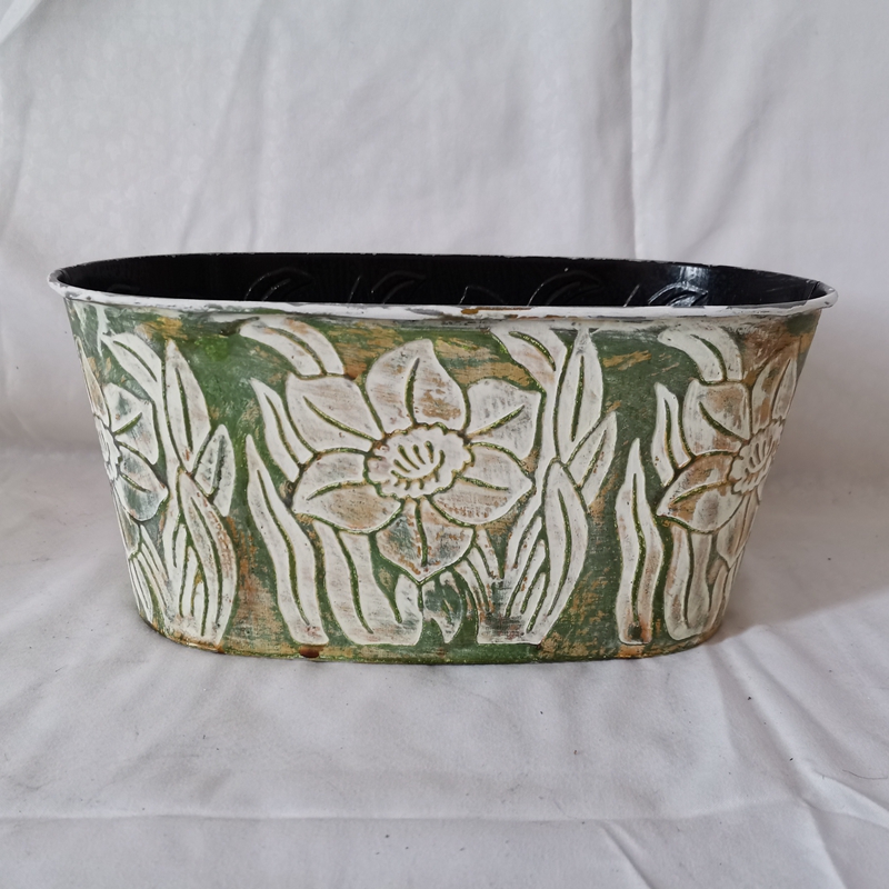 Oval zinc trough