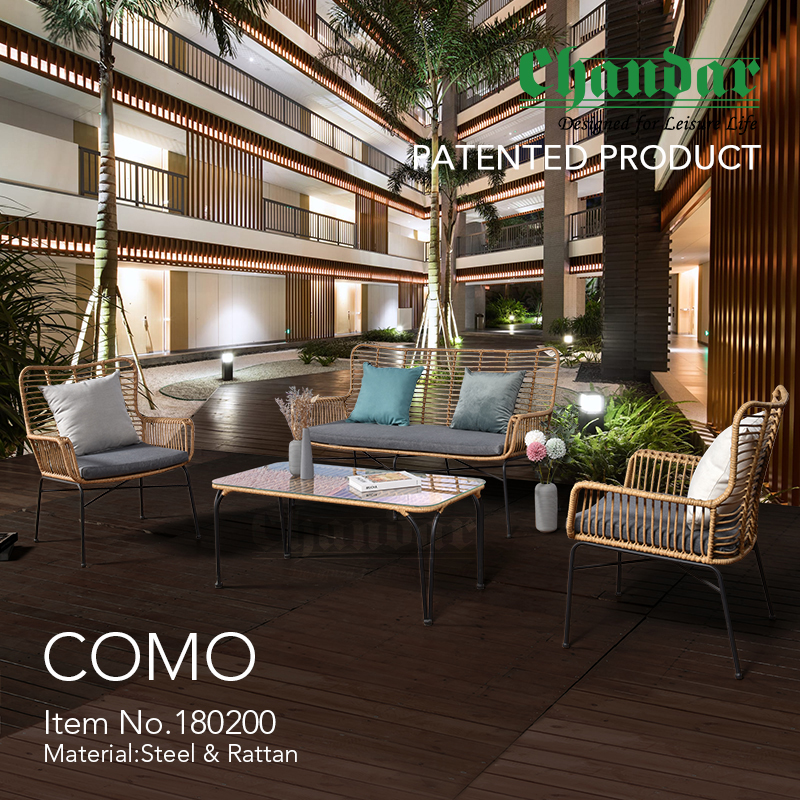 Outdoor furniture Como Sofa Set Garden furniture Steel Sofa Set Wicker Sofa Set