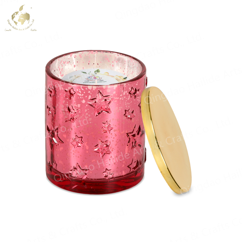 Scented Candle in Glass Jar with Electroplating Lid