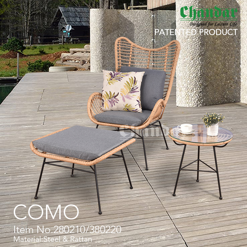 Outdoor furniture Como Lounger Set Garden set Steel Furniture Wicker Sofa Set