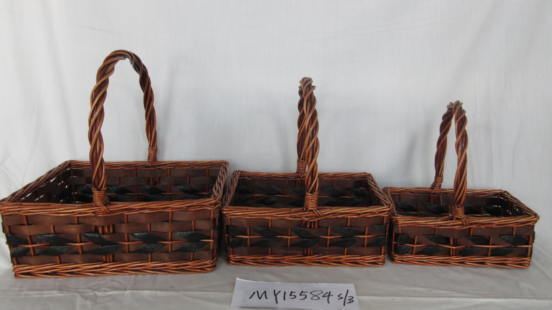 Set 3 Willow work basket wicker
