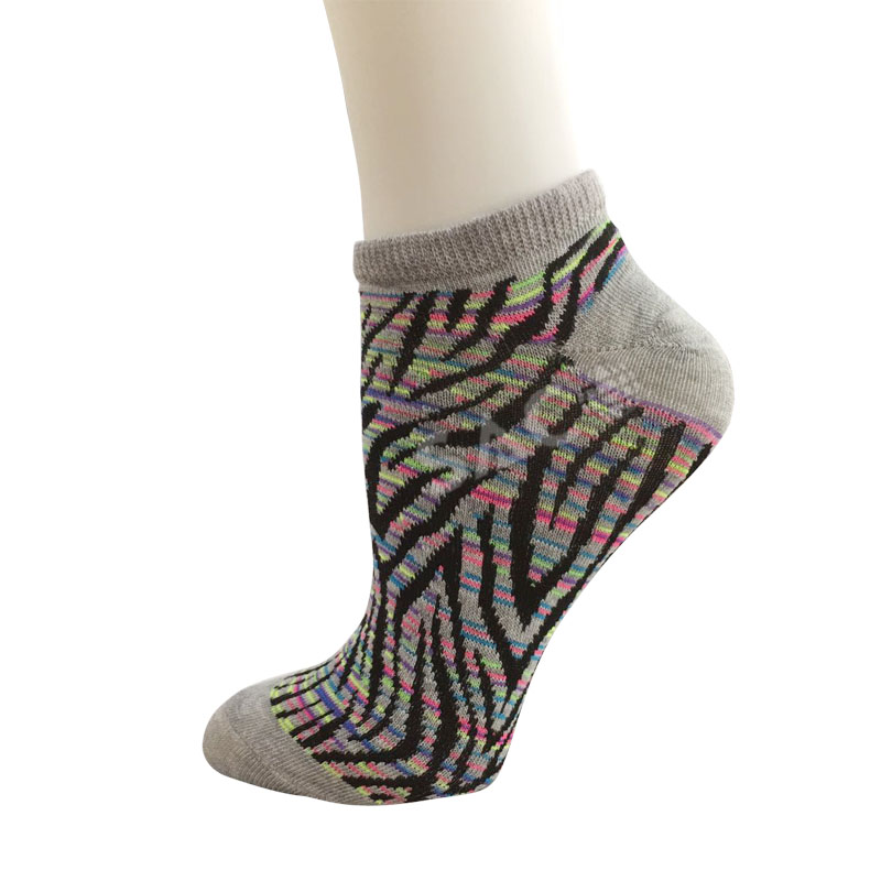 Recycled polyester jacquard boat socks