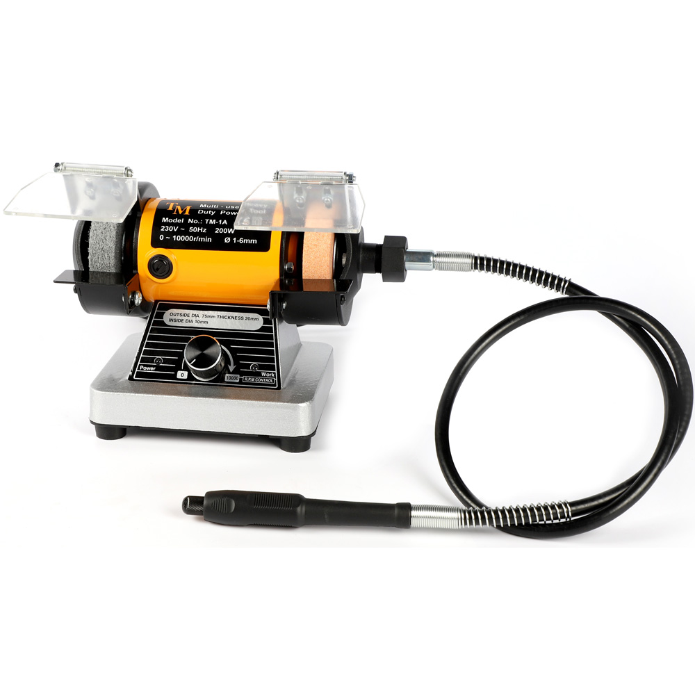 Mini Bench Grinder, with flexible shaft