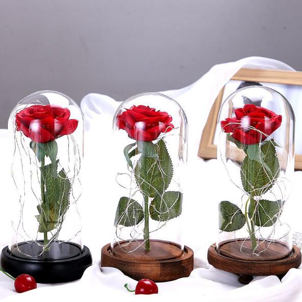 Red Rose Glass Dome