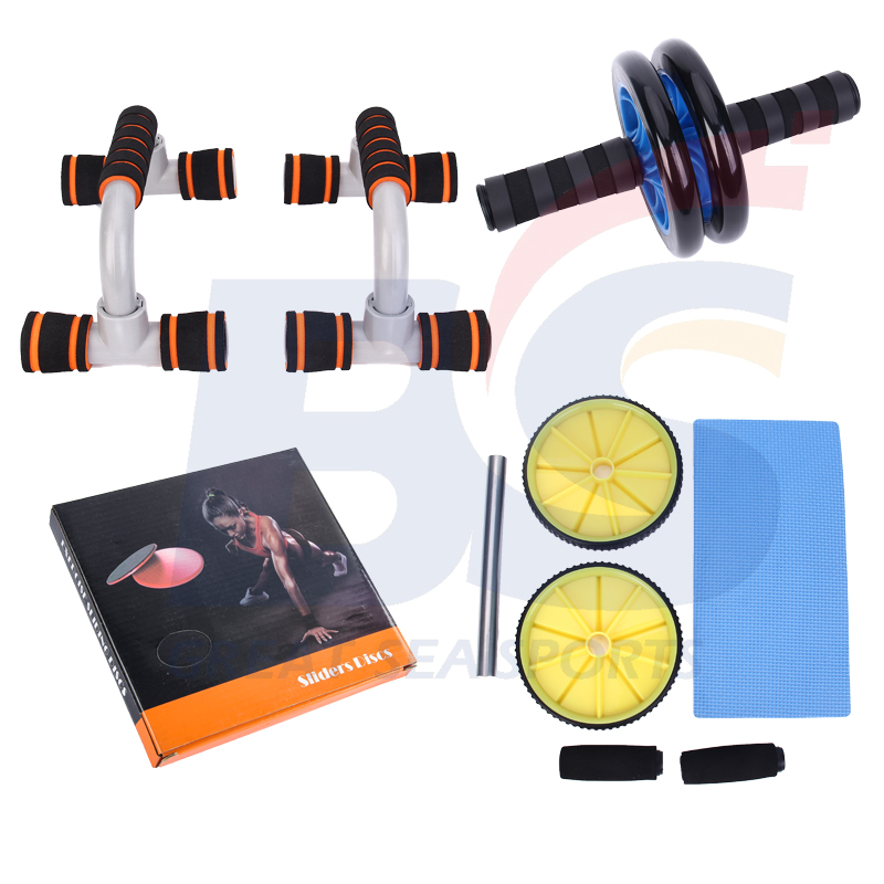 Fitness Home exercise Plastic Handle Equipment Push up Arms Abdominal Wheel Roller Muscle Training