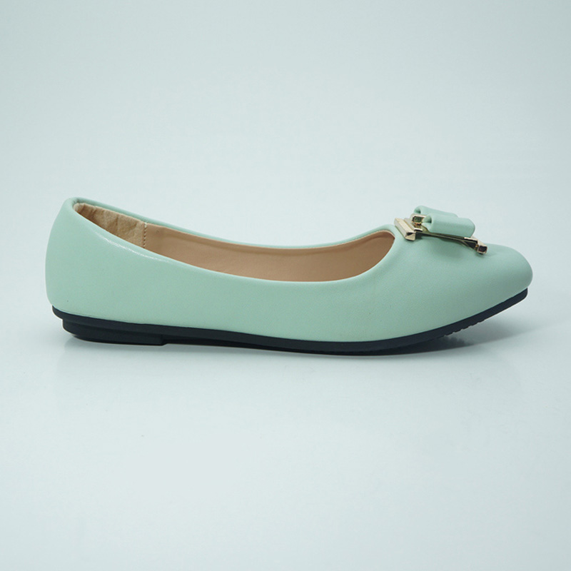 Comfortable Women Fancy PU Leather Flat Ballet Ladies Shoes Square Toe Foldable Ballerina Shoe injection shoes