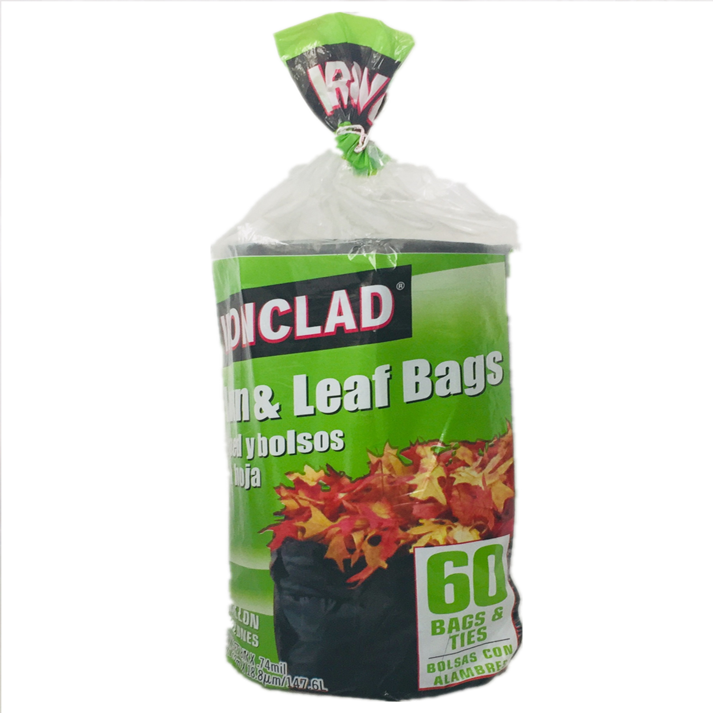 39gal Lawn& Leaf Rolled Open Top Trash Bags