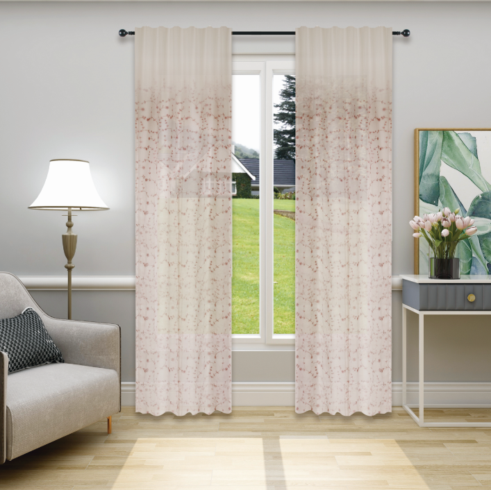 Blossom Sheer Cutain Panel Pair
