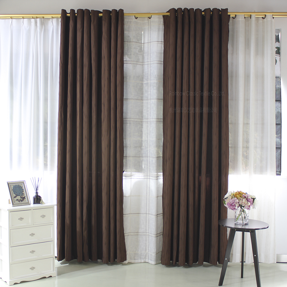 solid jacquard curtain