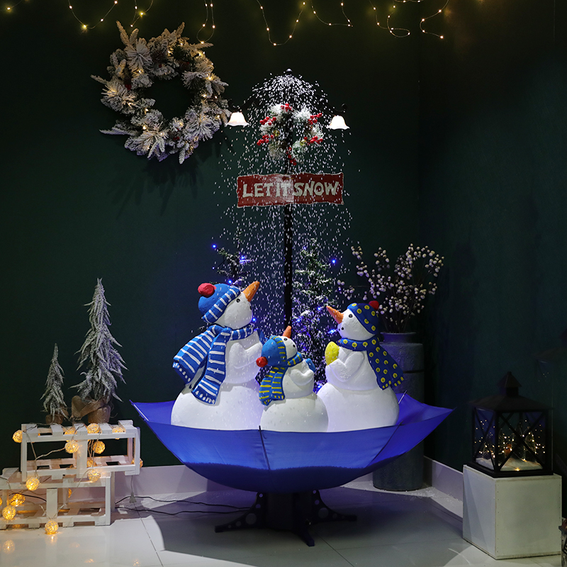 Christmas tree with snow