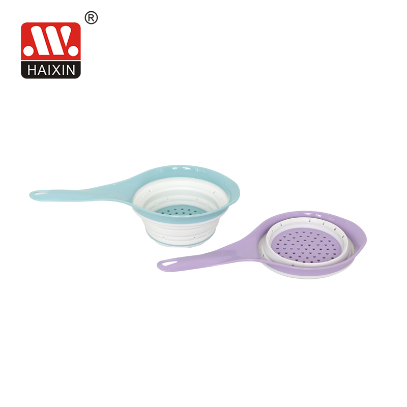 Plastic large Colander w/handle kitchen washing vegetable basket