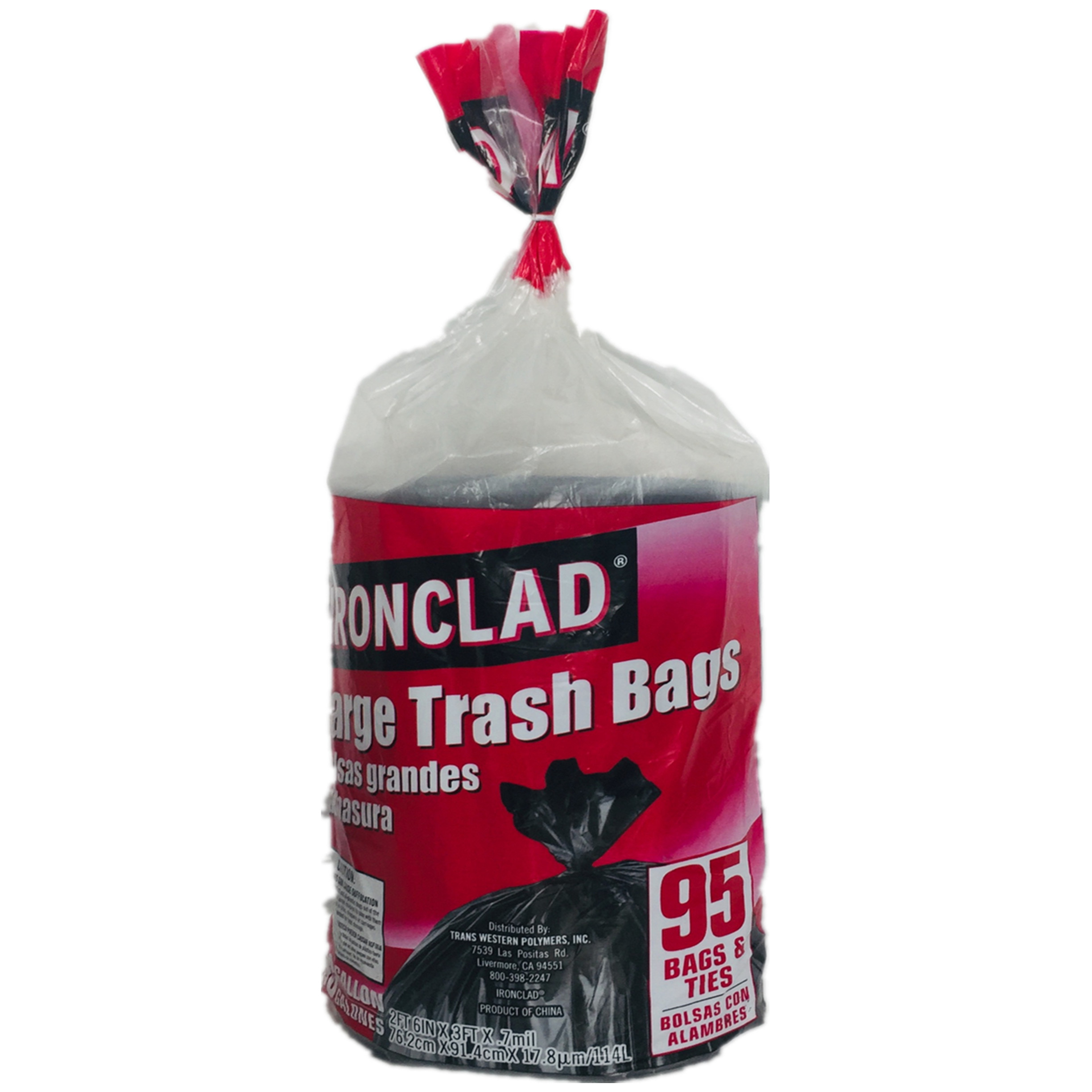 30gal open top trash bag