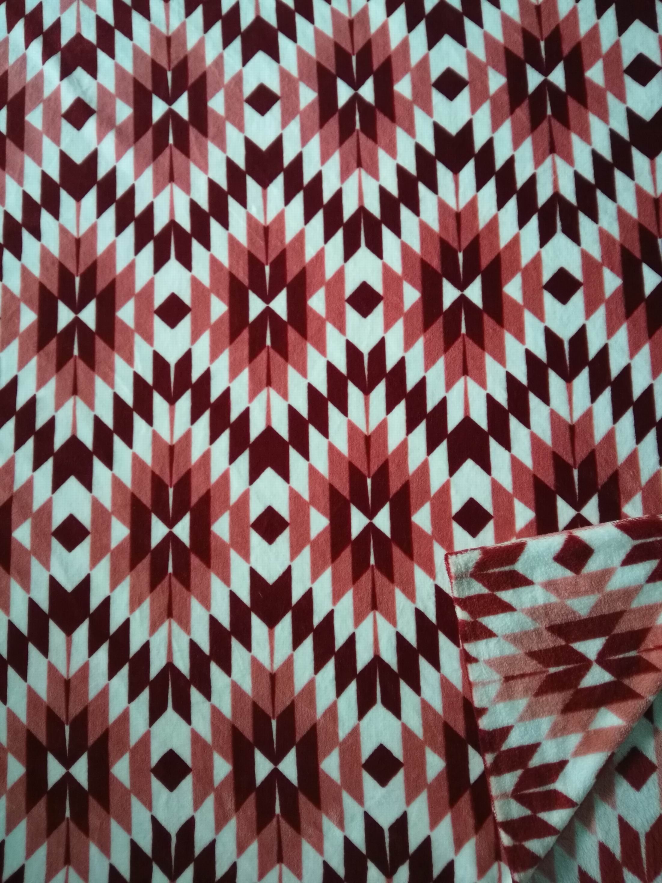 Printed flannel blanket