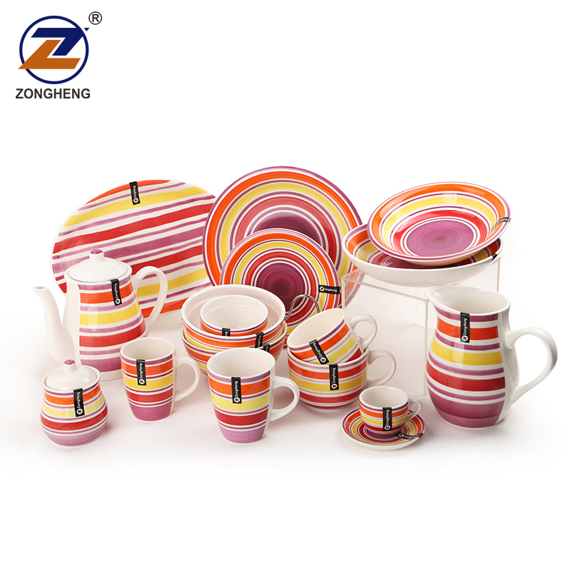 Hand painted ceramic tableware