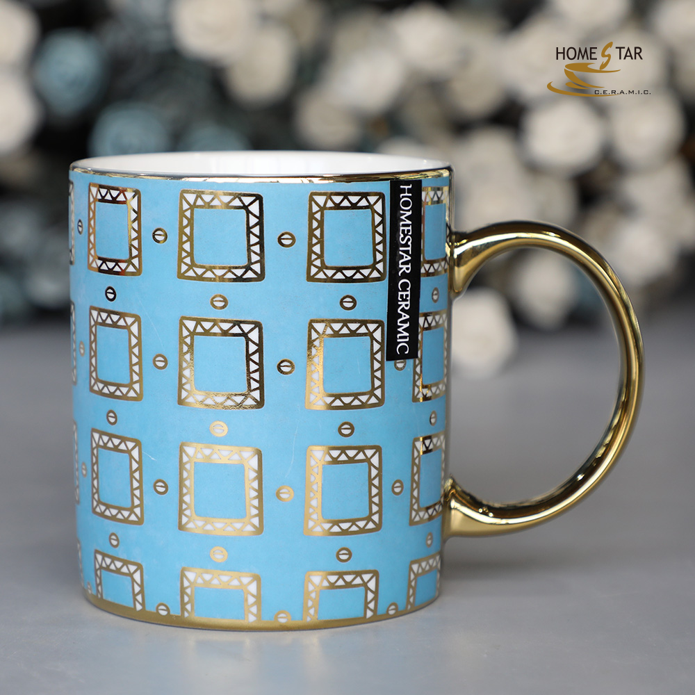 12oz can shape gold electroplate mug