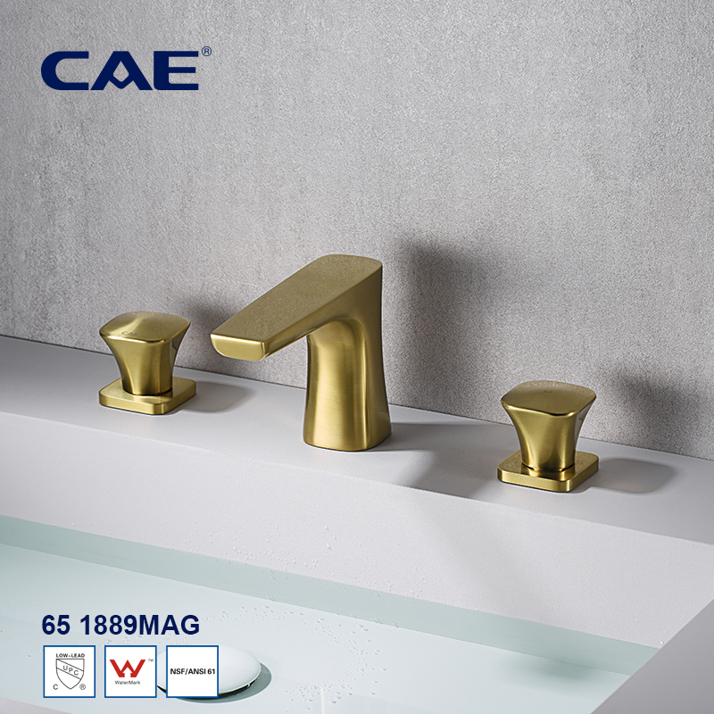 CAE Double-handle 8" widespread lavatory faucet 65 1889 CUPC WATERMARK