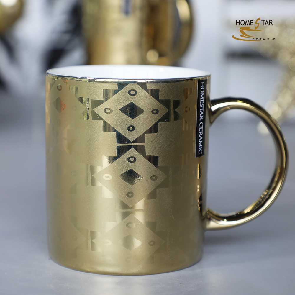 12oz can shape gold electroplate mug