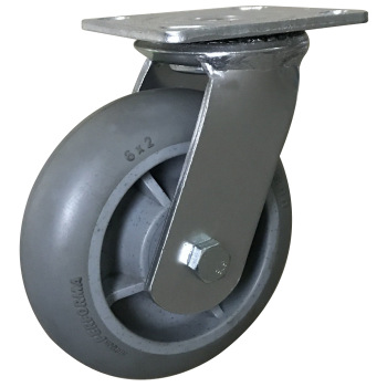 Wholesale high quality premium cheap heavy duty 8" grey tpr on polypropylene casters for stroller cart/medicine truck