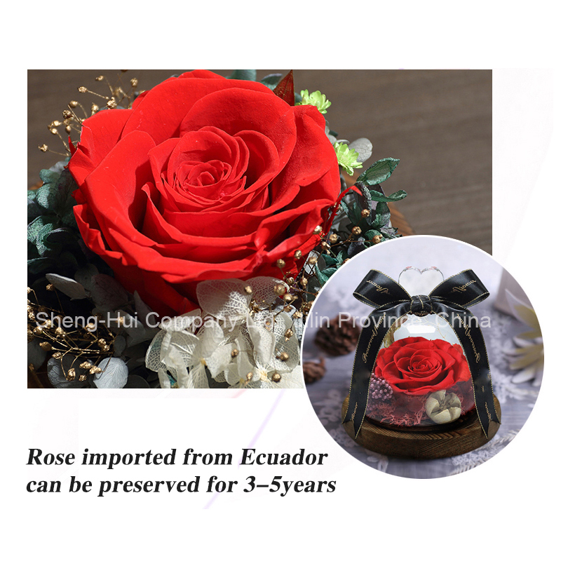 The fashionable aroma Eternal flower with big love glass