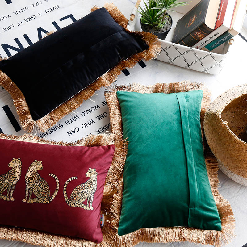 CUSHION E001 Fashion Design Rectangle Pillow Cover Leopad Digital Printing Animal Sofa Cushion Cover Decorative Pillows