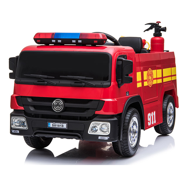 low price 12v ride on car kids electric fire truck for sale in Europe baby trucks car